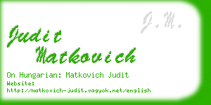 judit matkovich business card